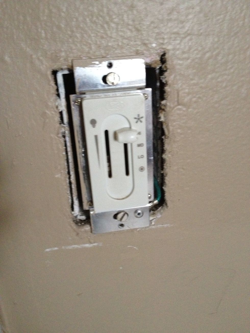 Removed the wall plate