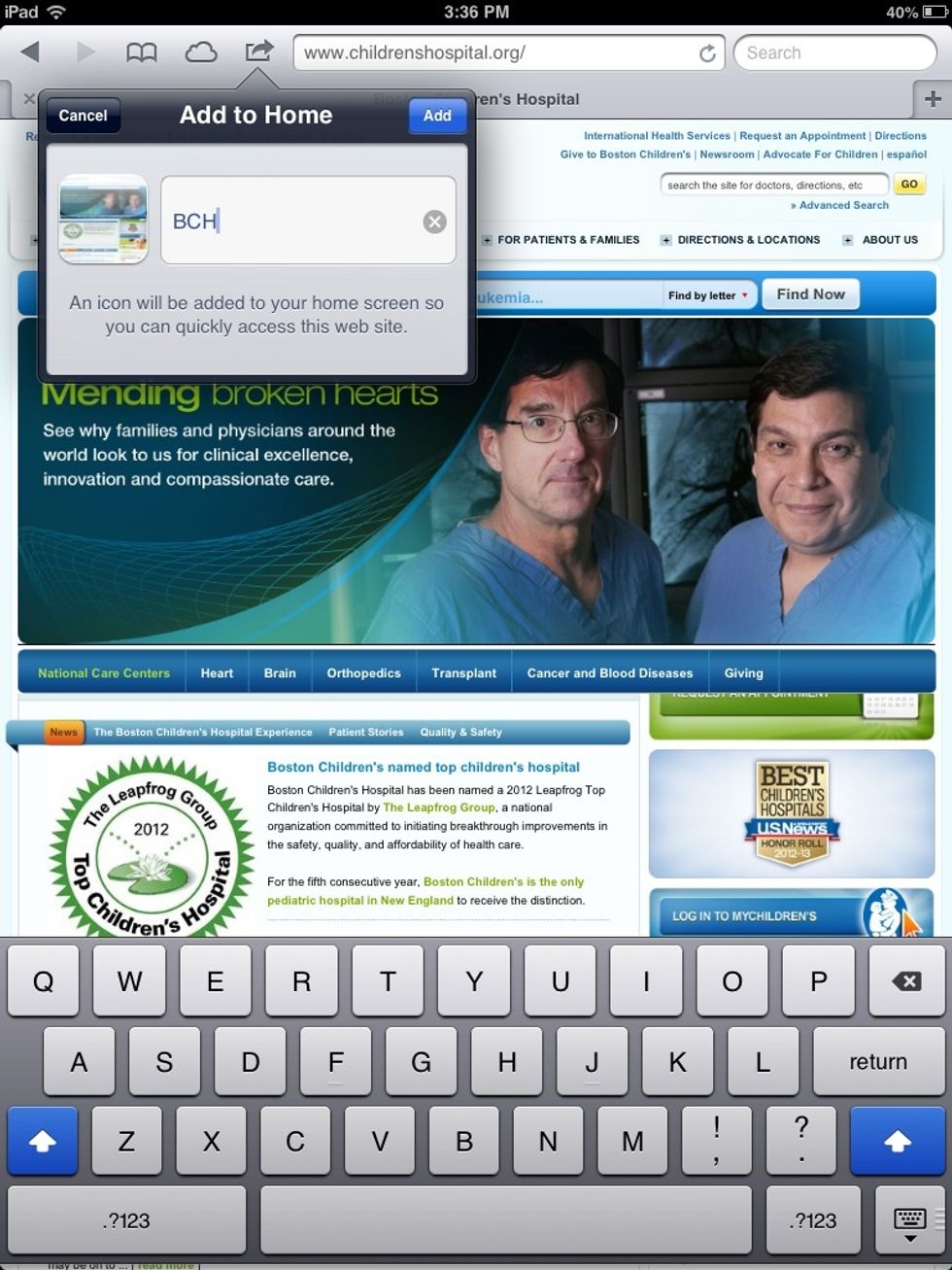 Rename the page to what you want and press "Add".