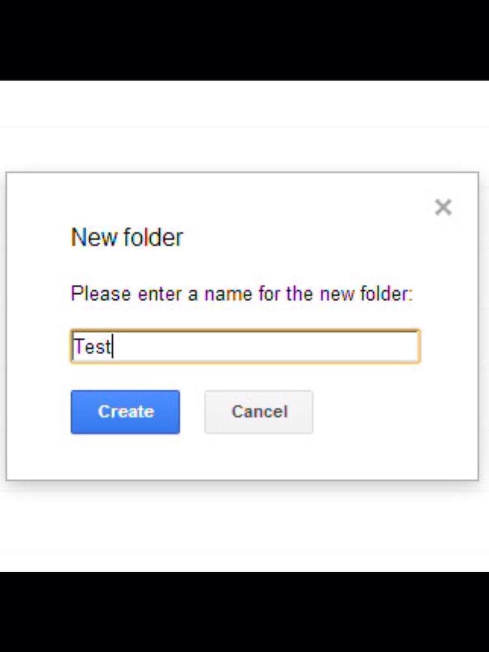 Rename your folder and hit create
