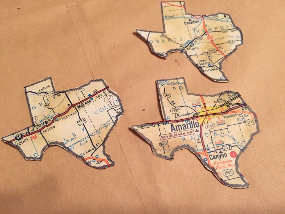 repeat 2 more times to get 3 texas shapes