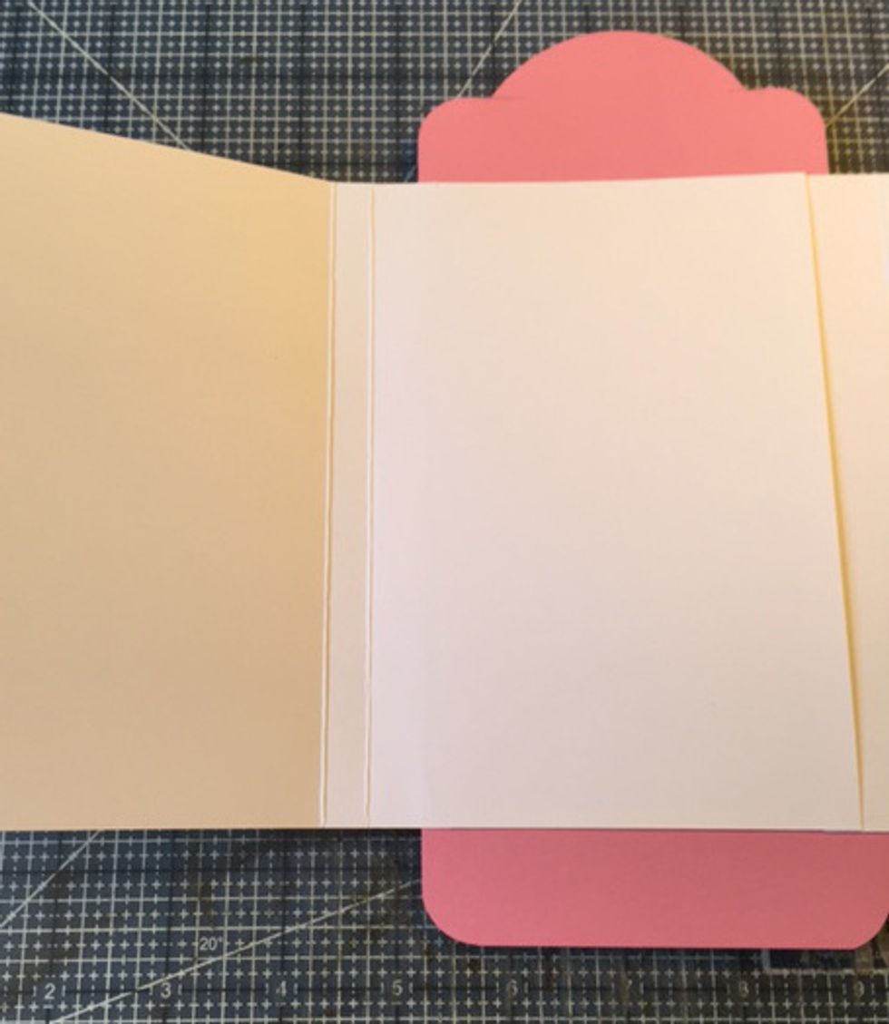 Repeat, adding left flap