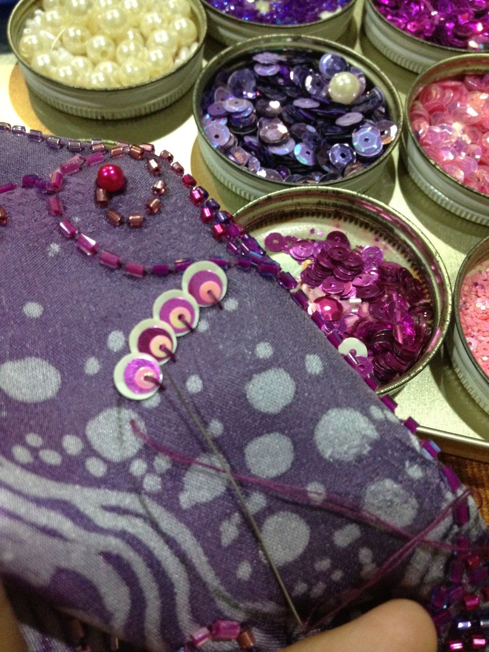 Repeat and follow the semi round line