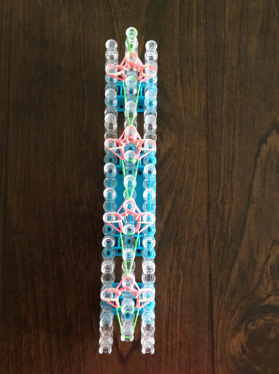 Repeat down the entire loom.