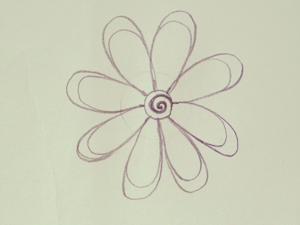 Repeat for all of the petals.