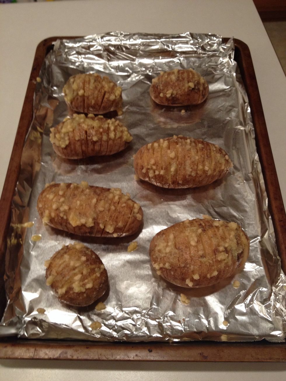 Repeat for all potatoes.