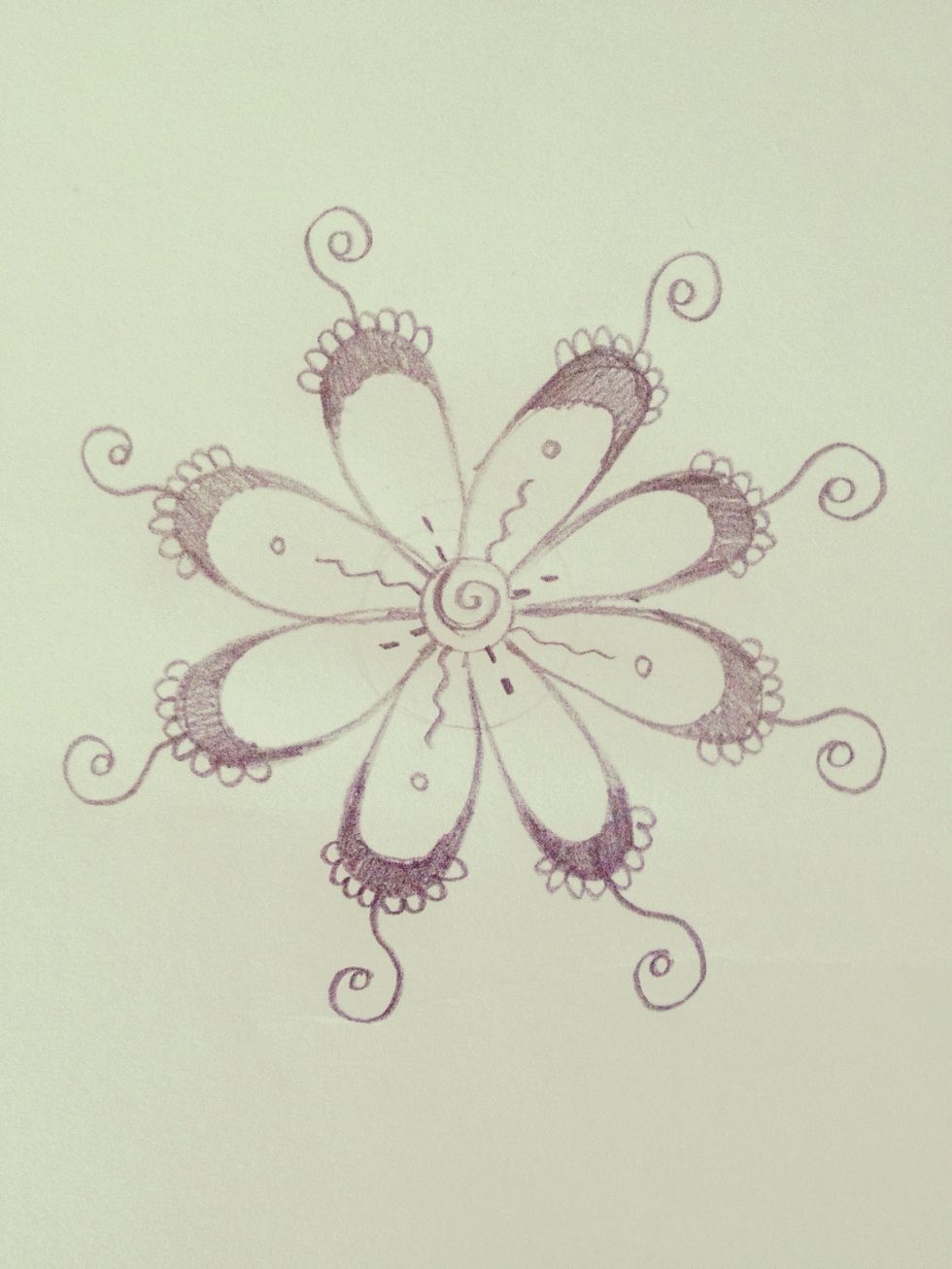 Repeat for every petal.