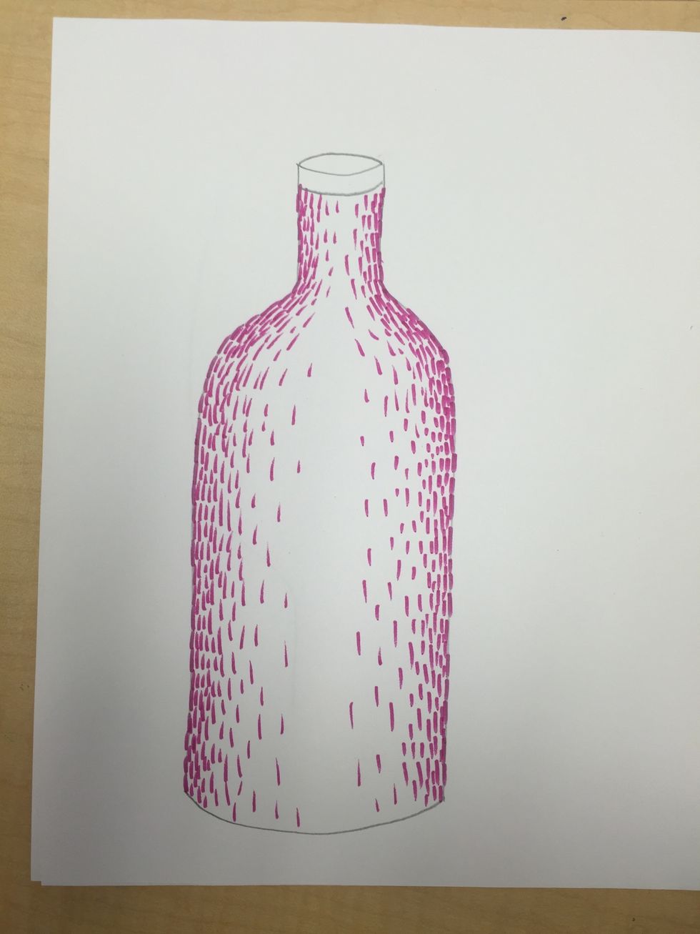 Repeat for the left side of bottle.