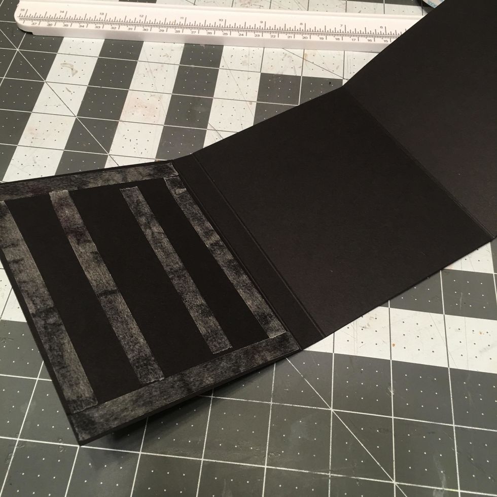 Repeat for the other hinge side by removing all the tape backing.