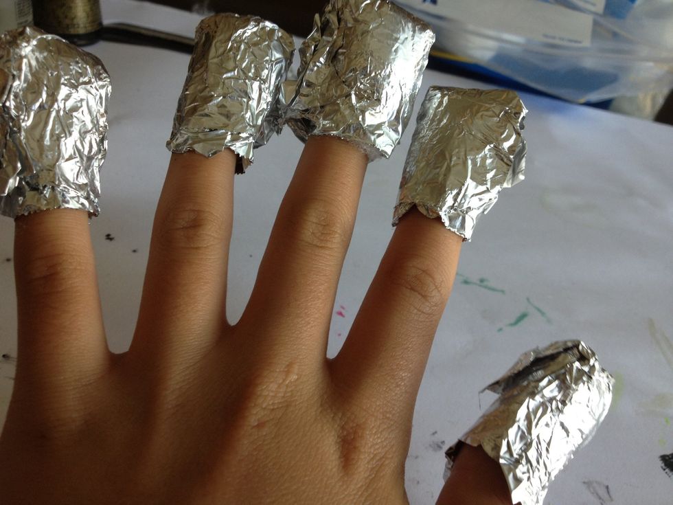 Repeat. I do all 10 of my nails at a time, but it might be tricky the first time you do this so you may only want to do one hand at a time.