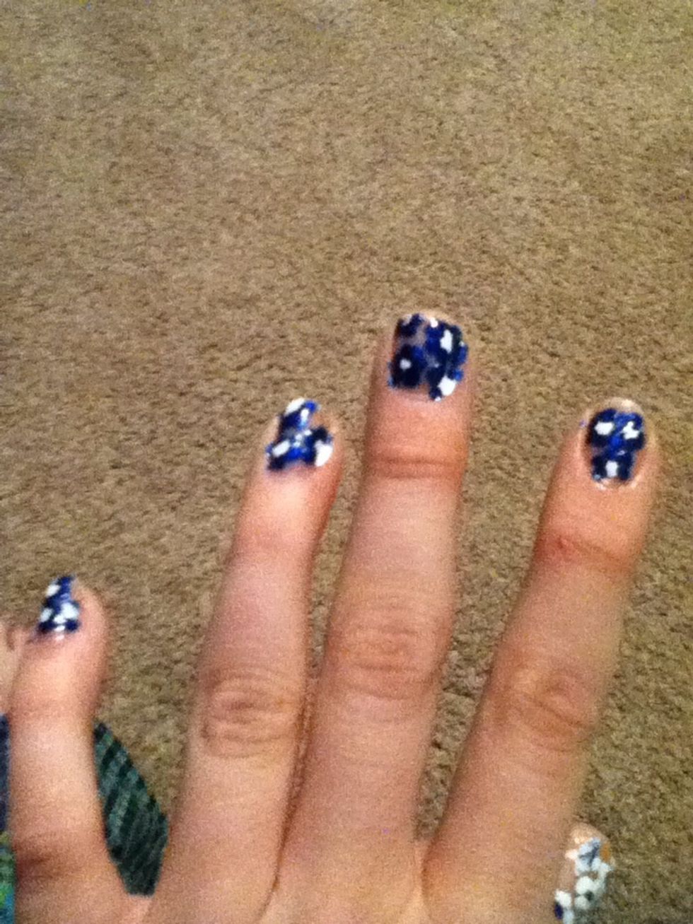 Repeat last 2 steps for whole hand