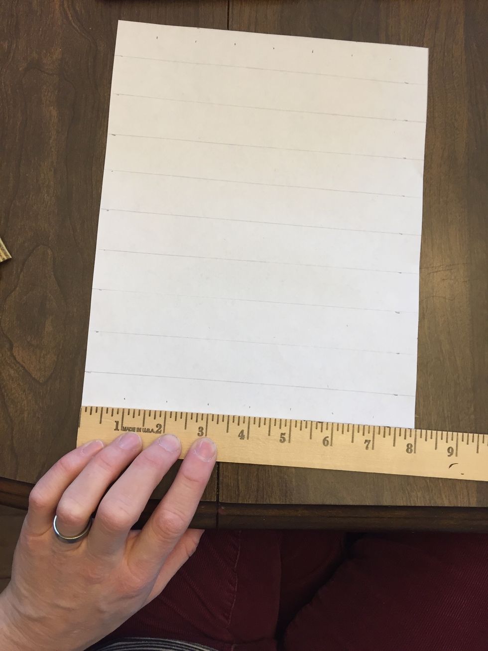 Repeat on the bottom edge.