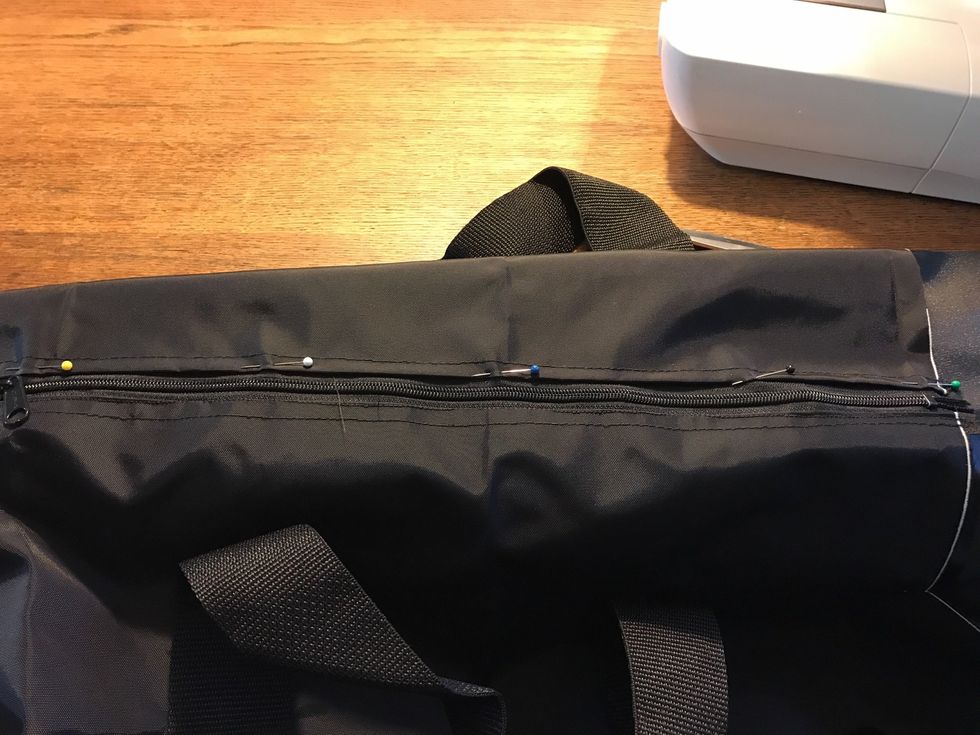Repeat pinning on other side.