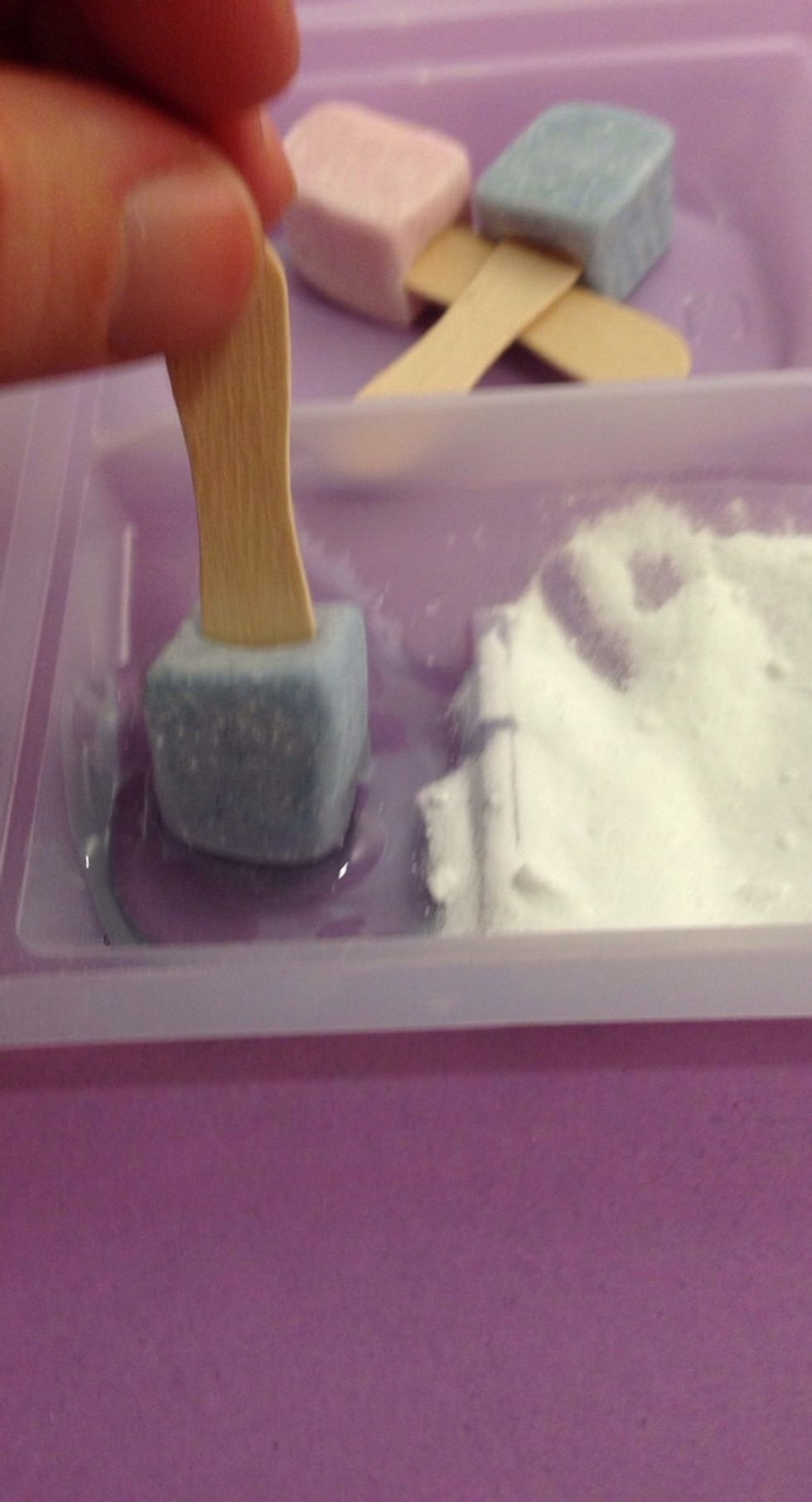 Repeat process with all Ice Bars-Dip in Liquid Gel