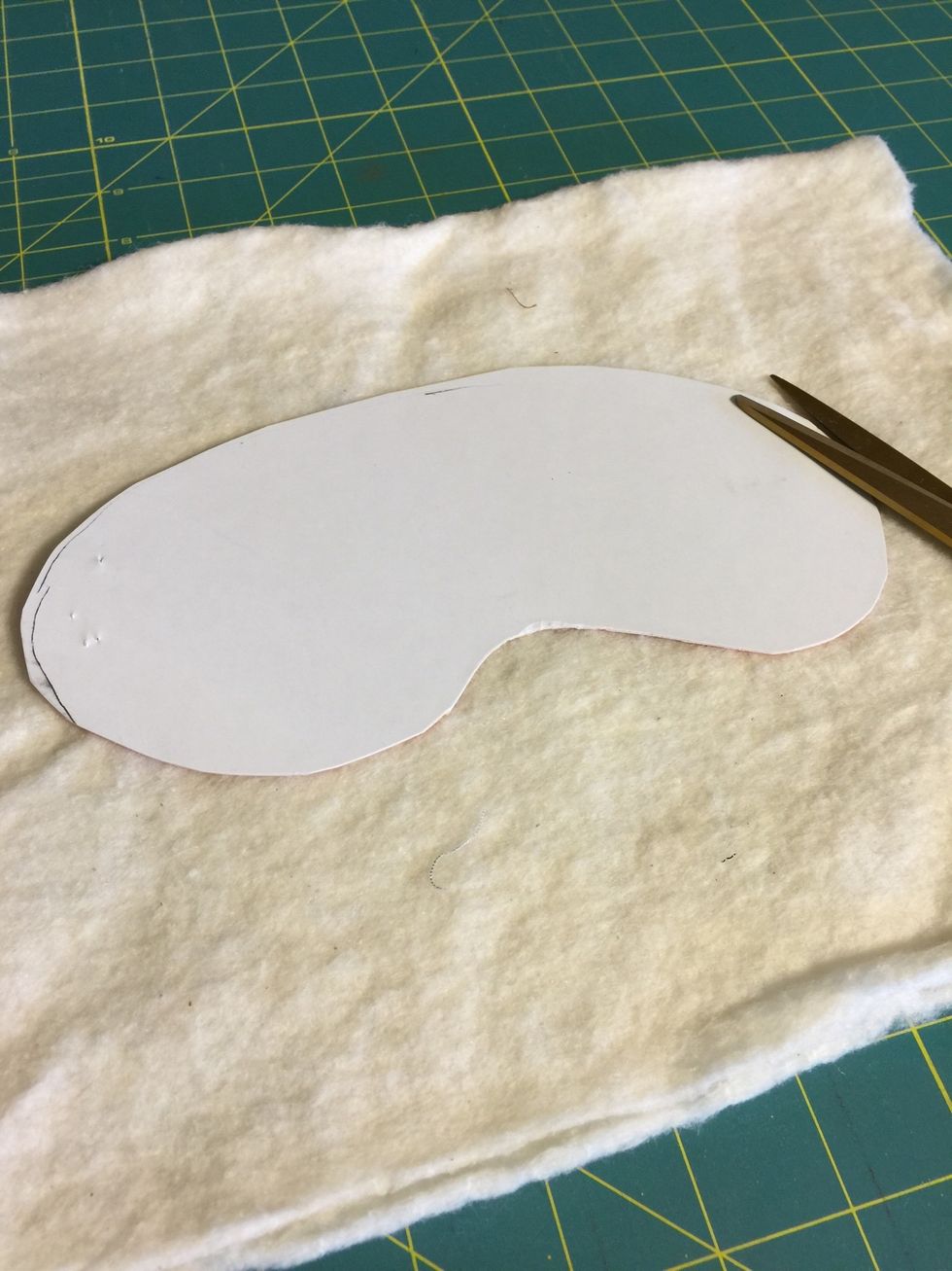 Repeat step 2 with the batting (use the soft batting for added body).