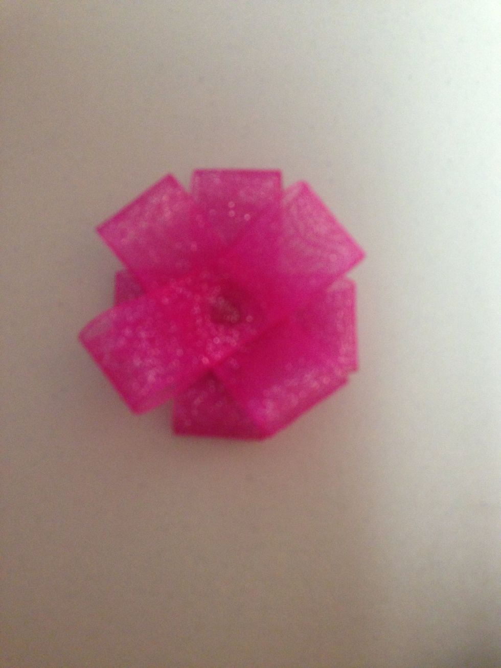 Repeat step 3 to 8 over again to make the other flower