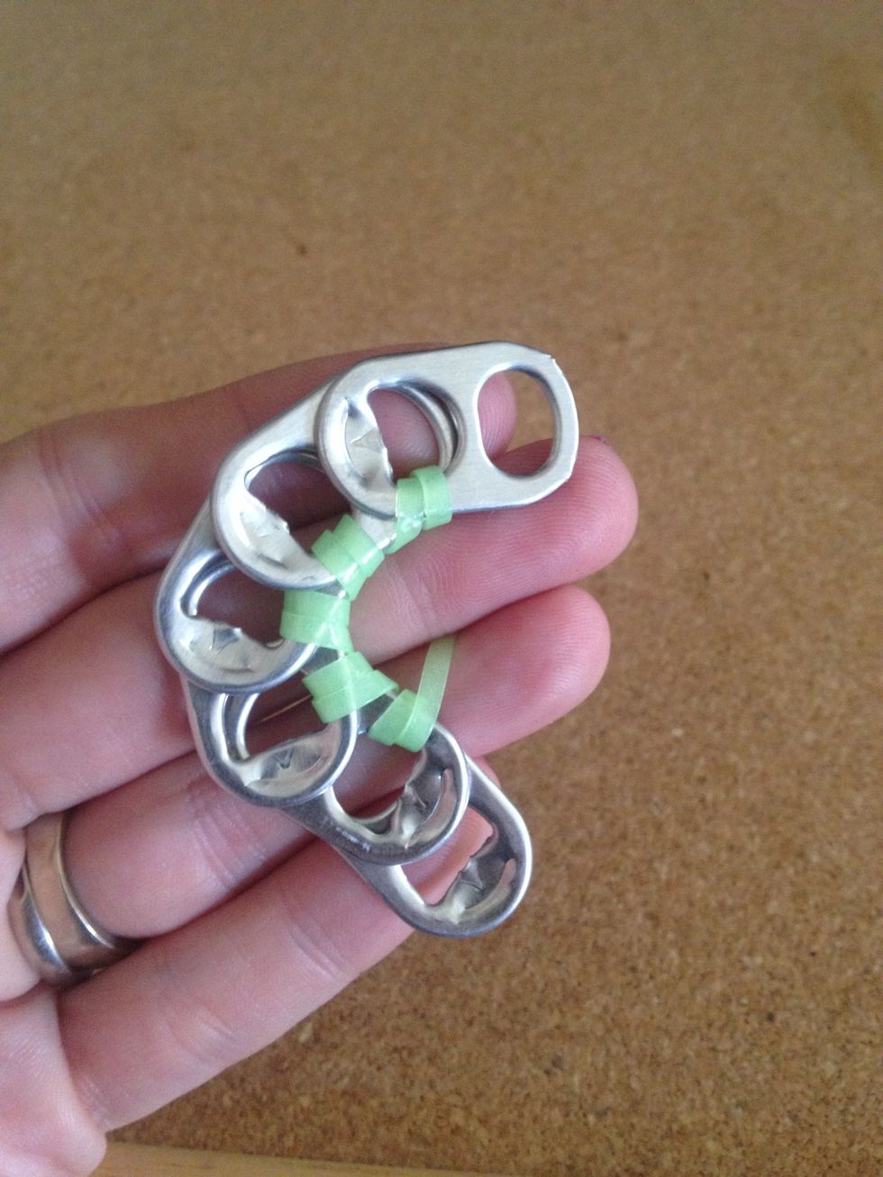 Repeat step 5 until you have six tabs connected together.