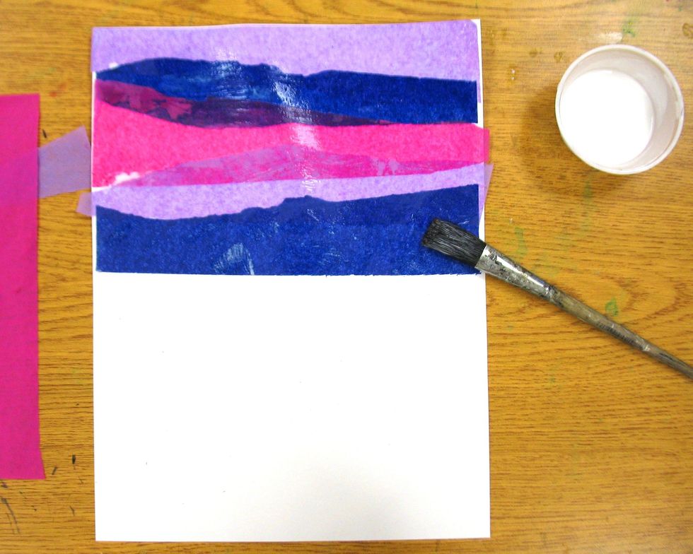 Repeat step 6 using your second color of tissue paper.