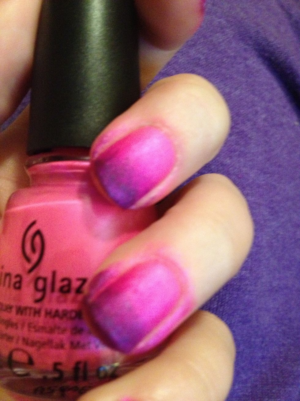 Repeat step 9, blending lightest color into middle color.