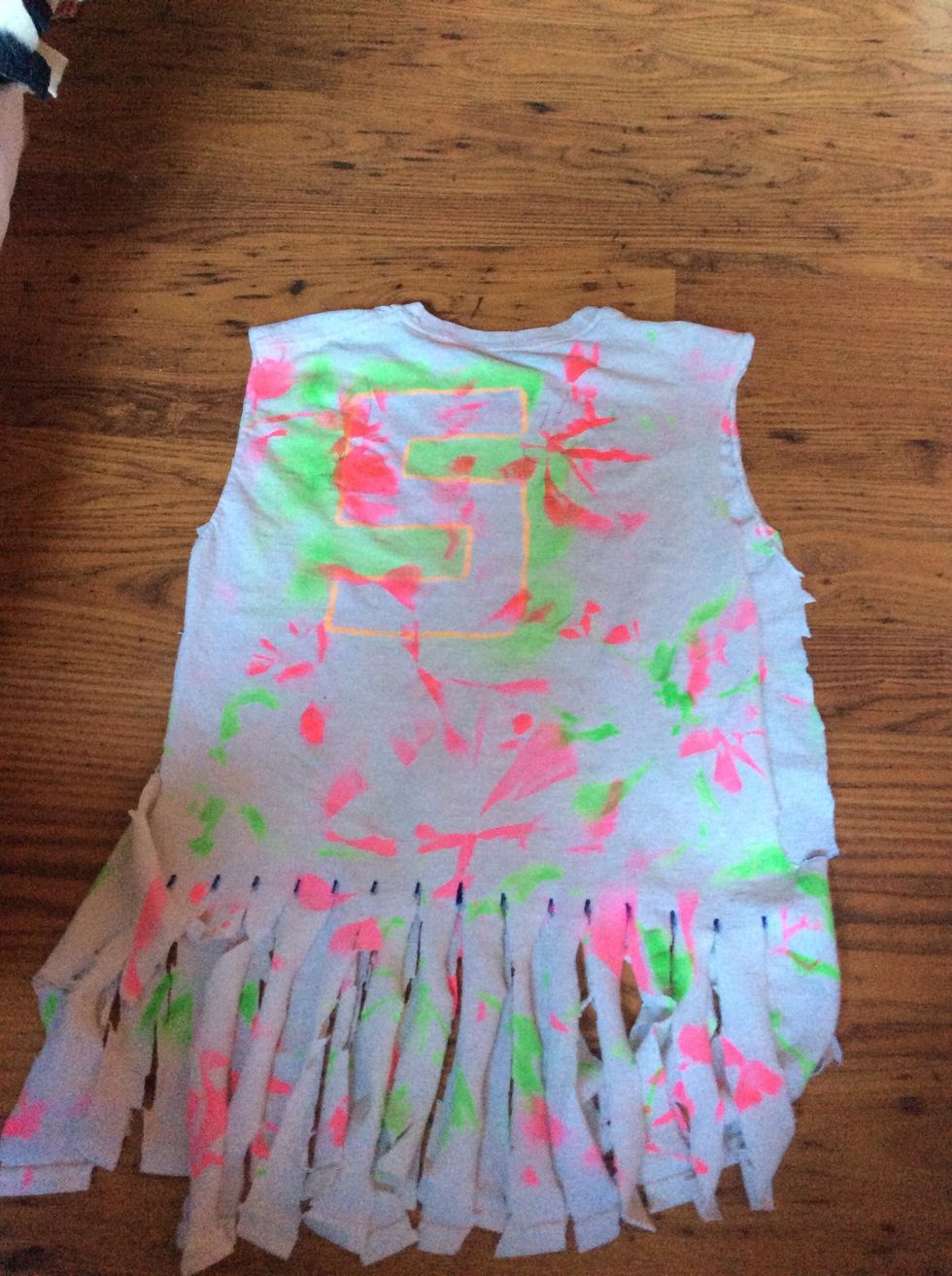 Repeat step 9 on back of your shirt