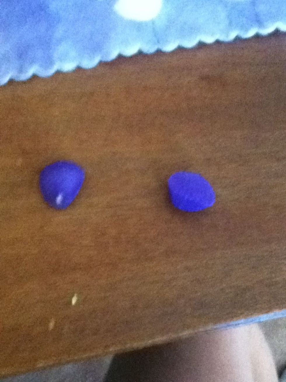 Repeat step four for the Purple clay and use both halves.