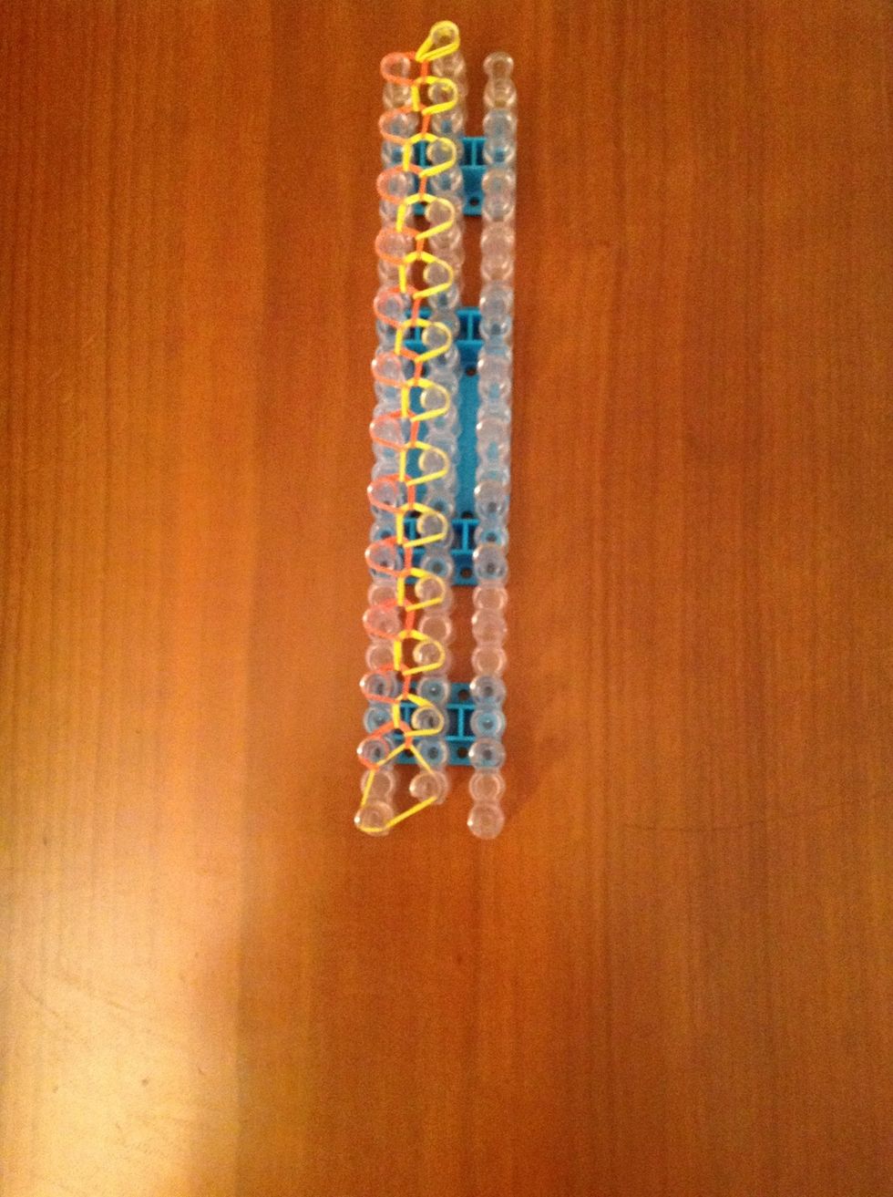 Repeat step seven with every other rubber band but the first. ( A.K.A: the one closest to you )