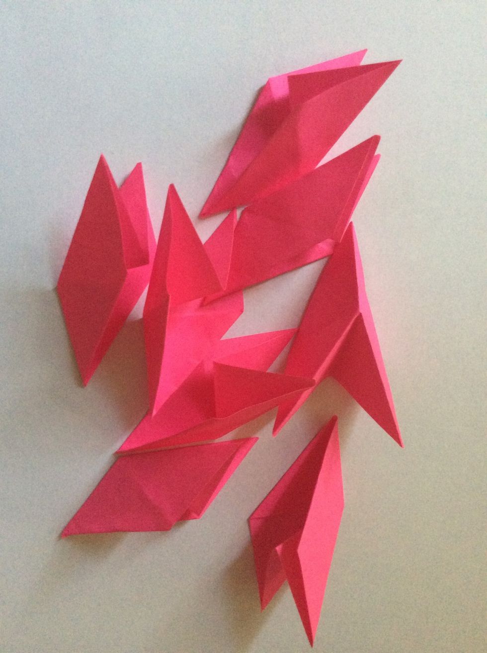 Repeat steps 1-11 7 more times so you have 8 diamond shapes