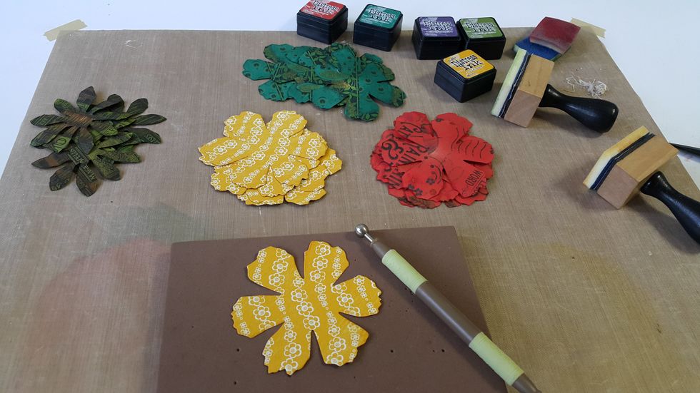 Repeat steps 12-14 for medium and small flowers