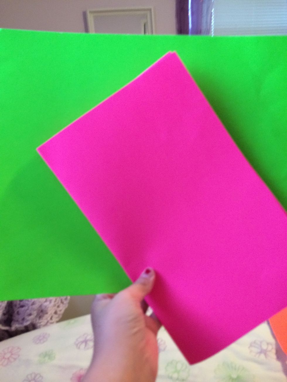 Repeat steps 2-8 with 2 different pieces of paper.