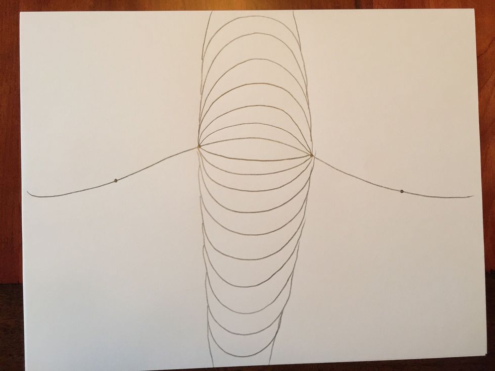 Repeat steps 3-6 for the bottom half of the two dots you started with.