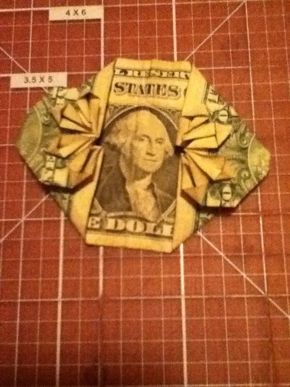 Repeat steps two-seven on the other half of the dollar