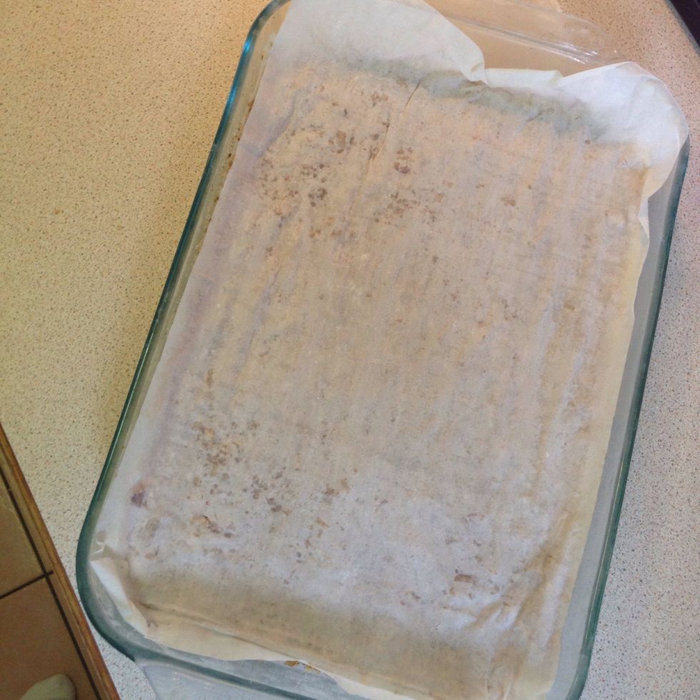 Repeat the FILO dough and butter process again for 16 layers. Do NOT butter the last sheet of FILO!