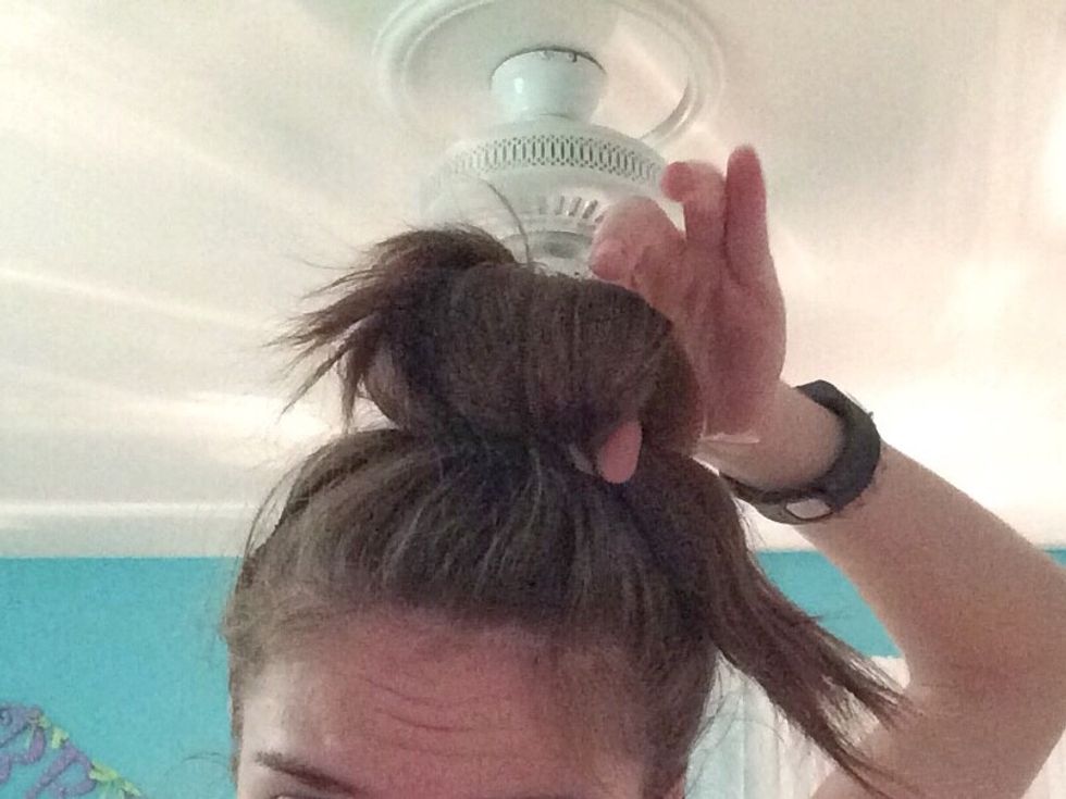 Repeat the last two steps for the left part of the pony tail.