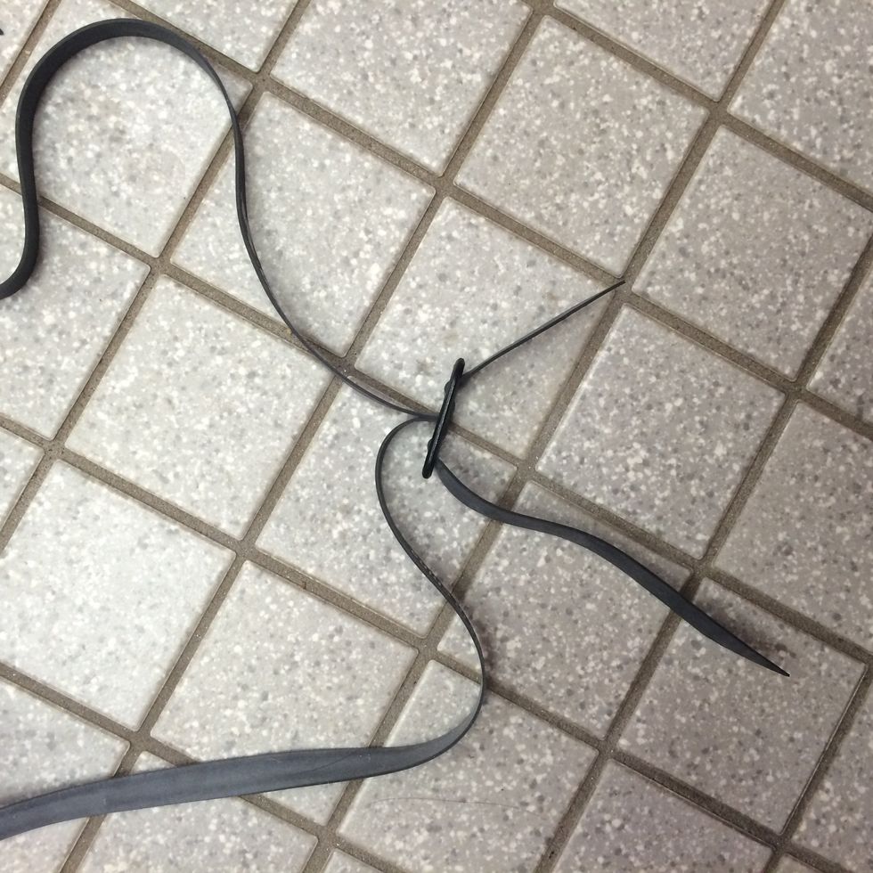 Repeat the process on the opposite side of the connector with the remaining length of goggle strap.