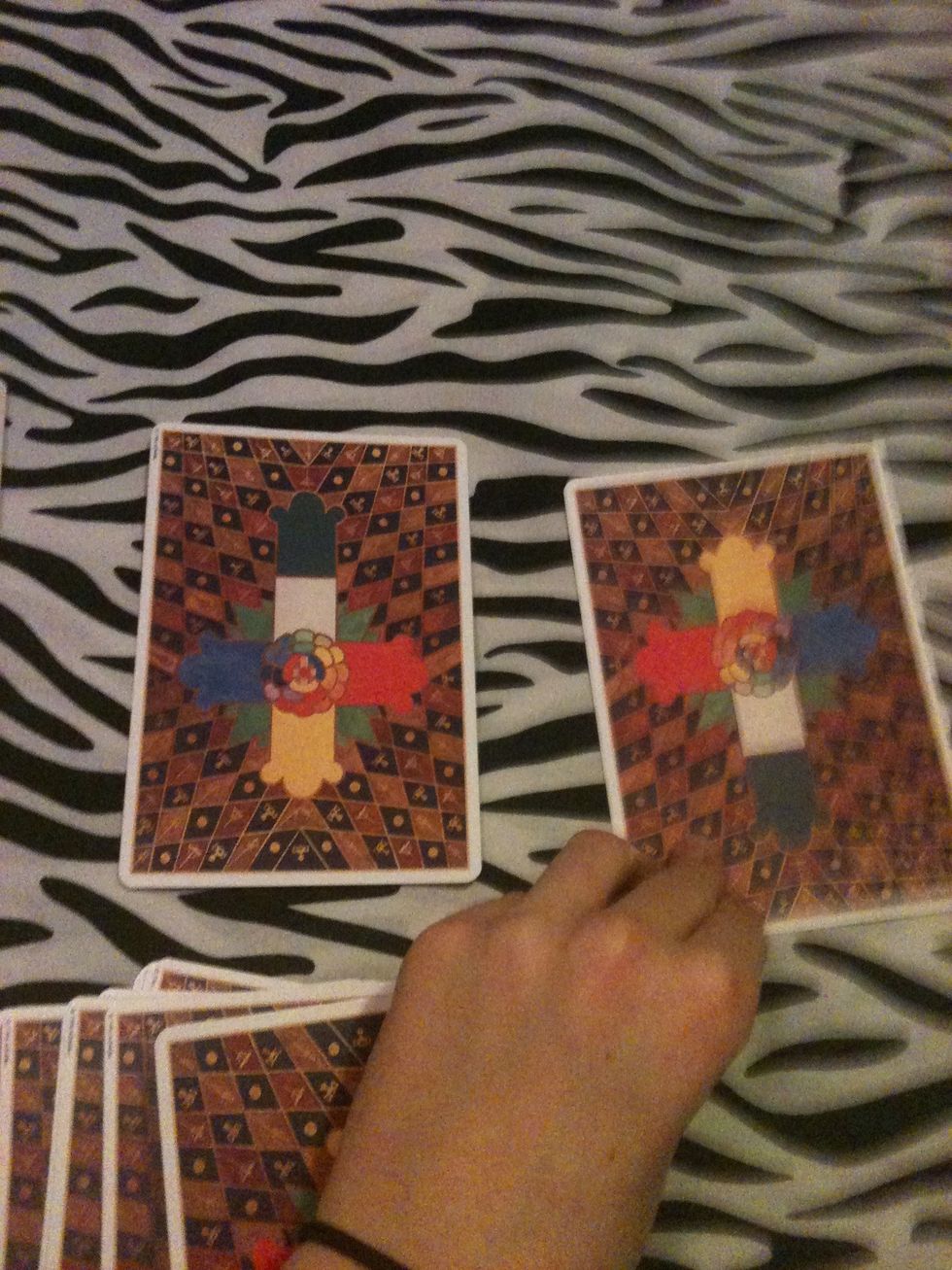 Repeat the process with two other cards.