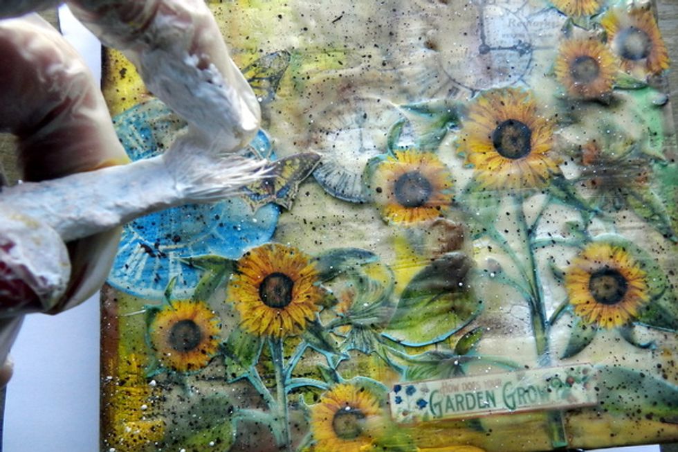 Repeat the process with white acrylic paint.