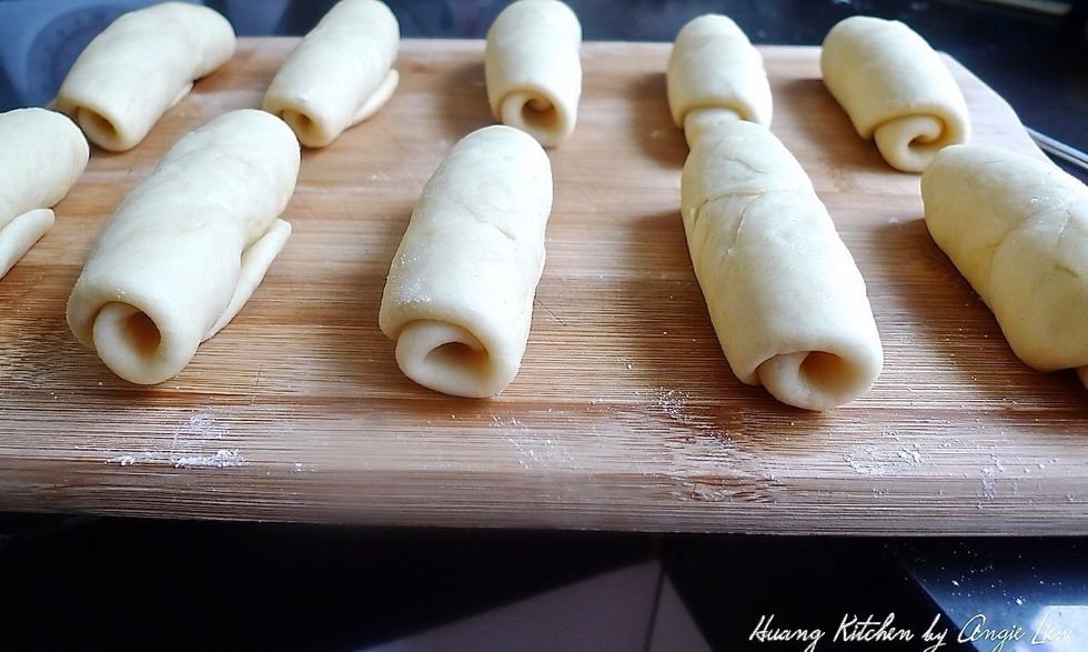 Repeat the same for the rest of the dough.