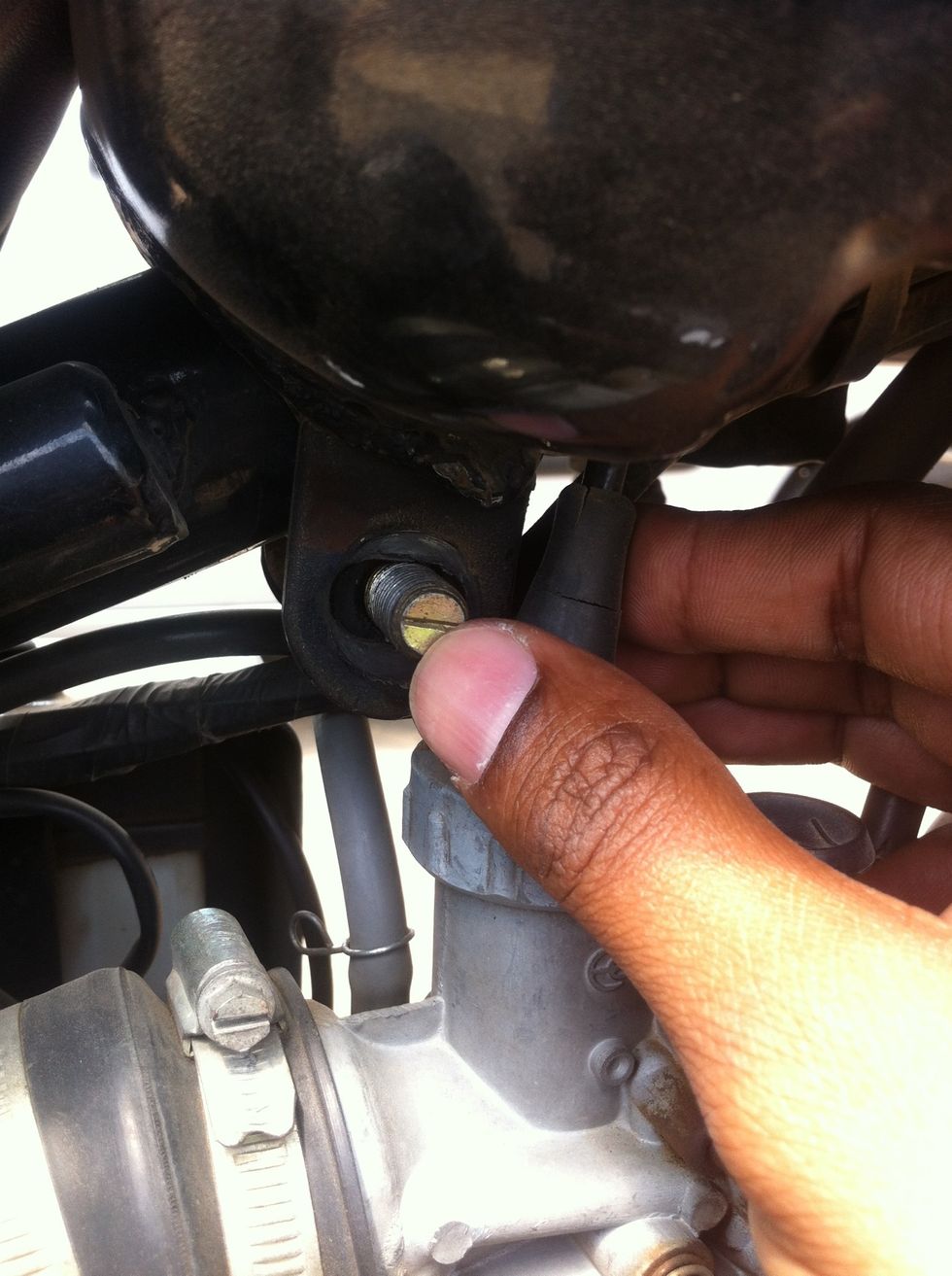 Repeat the same procedure as before to get the rear bolt out. Be very careful not to damage the bolt threads.