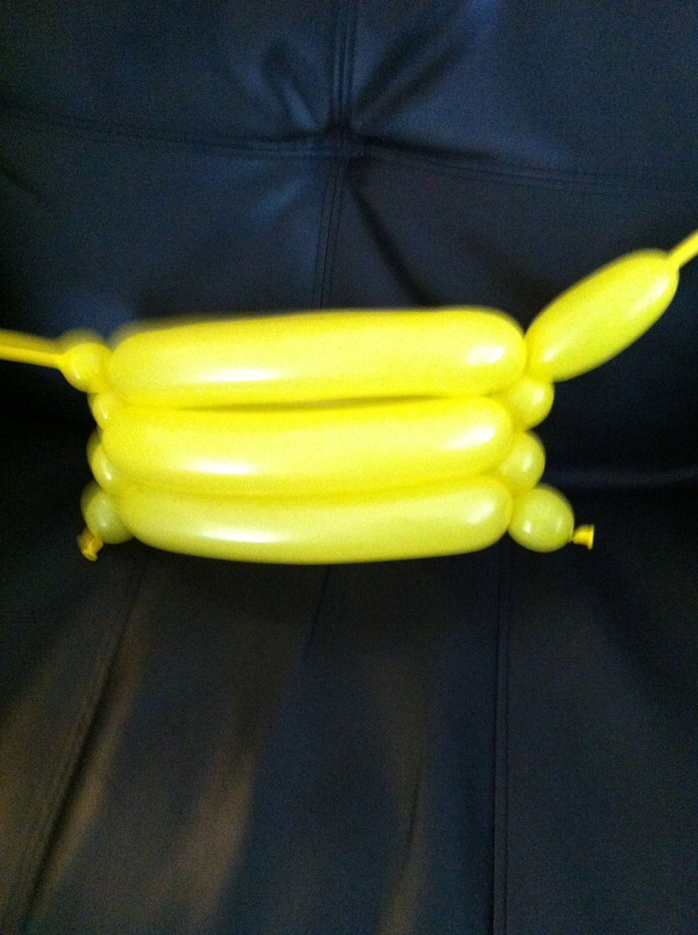 Repeat the same process until the pieces of the balloon are too small to continue