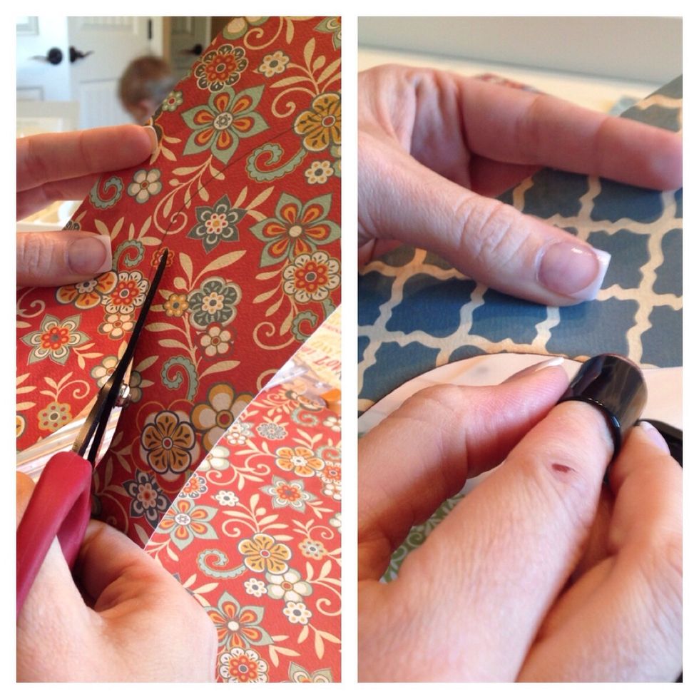 Repeat the same steps for each of the borders, using double-sided paper and different patterns for each layer. TRACE.... CUT.....INK!