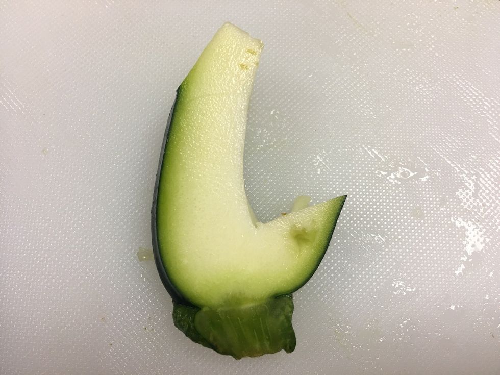 REPEAT THE SAME TASK ON THE OTHER SIDE OF THE SWANS HEAD. Should look like this after you take out the piece that was inside the circle.