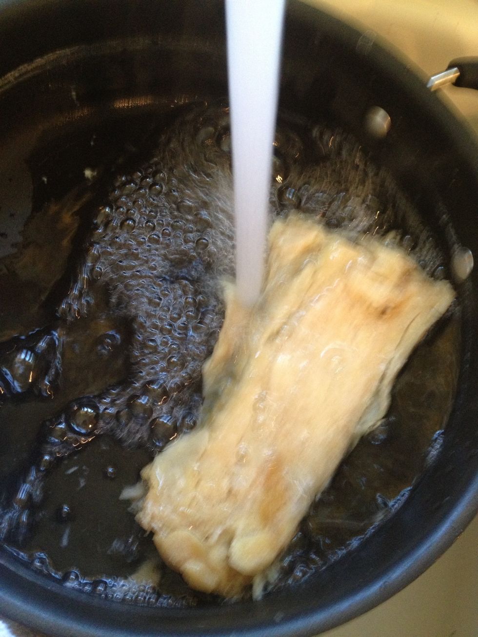 Repeat these steps 2-3 more time until the codfish has removed most of its salt.