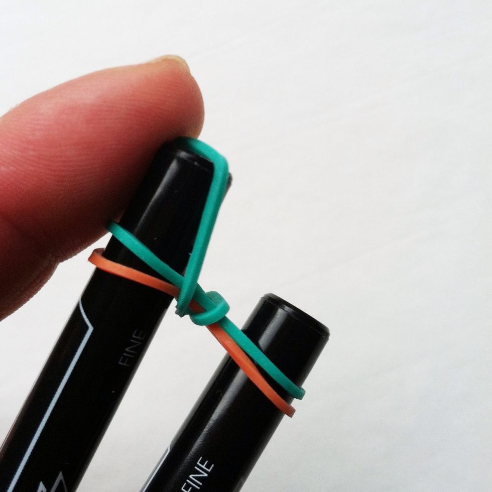 Repeat this process on the left side by bringing up the elastic on the left side and drop in the center.