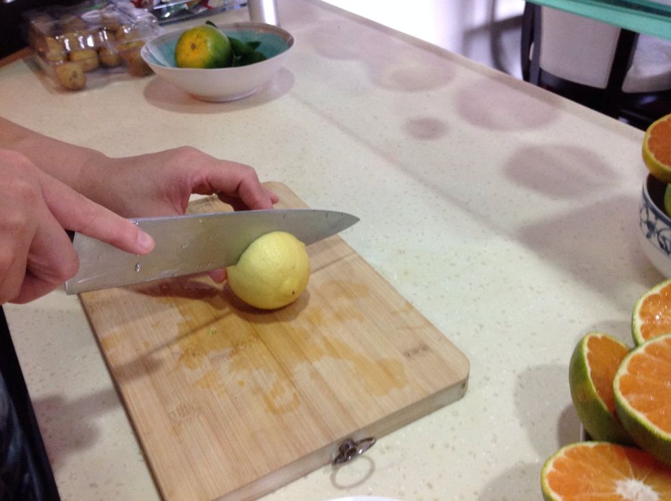 Repeat this process with the lemon.