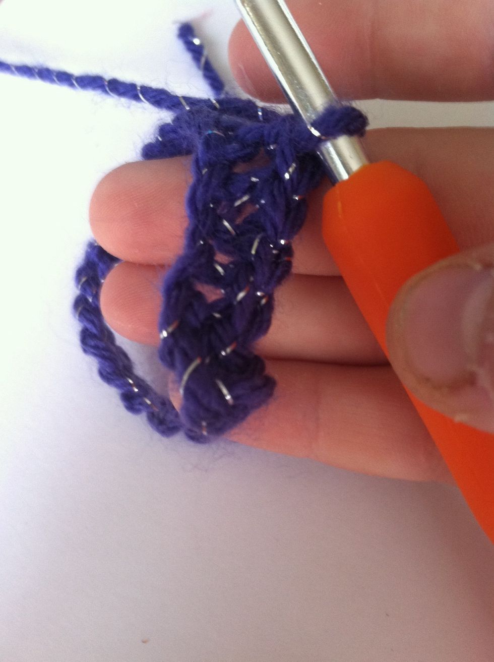 Repeat this step all the way to the end and it should look like this