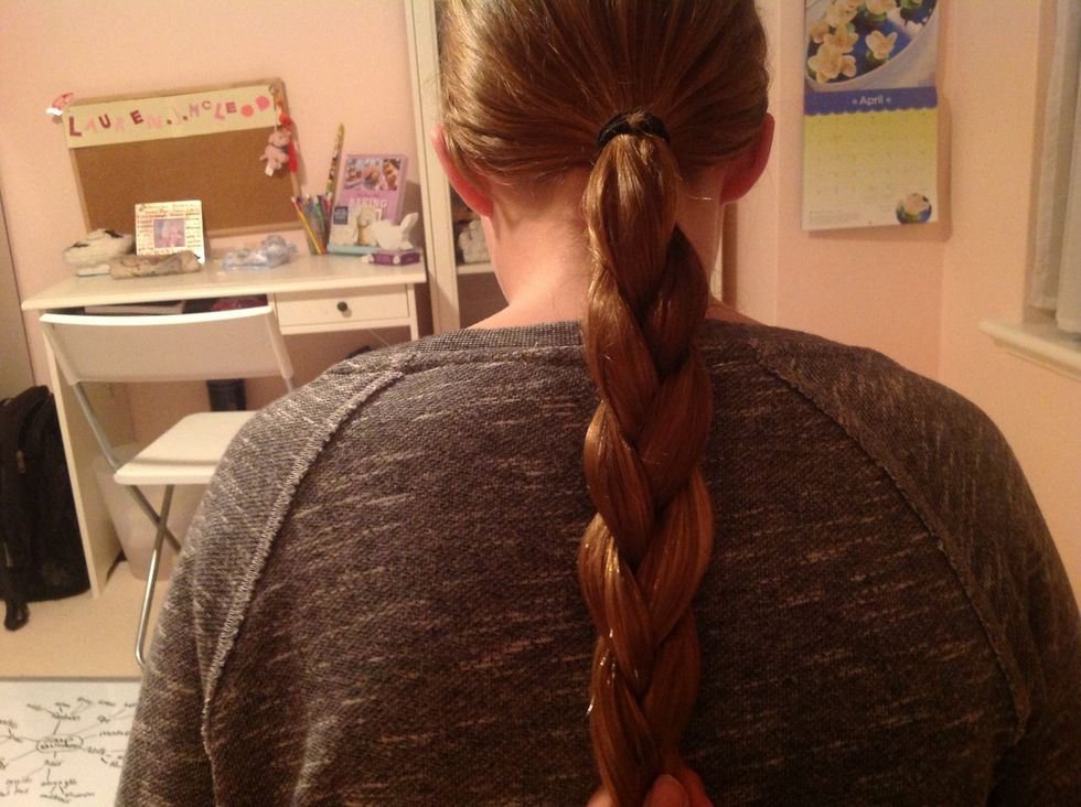 repeat this until you get to the bottom of your hair!