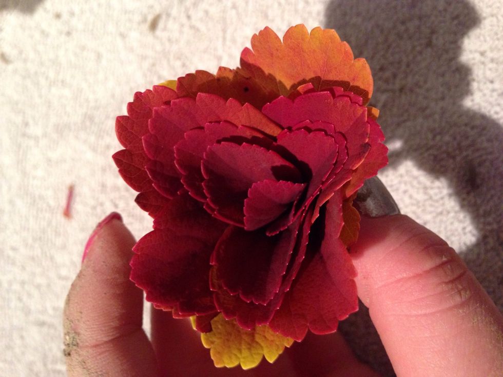 Repeat this with more and more leafs and clay until you get a flower shape you are happy with \ud83d\ude0a