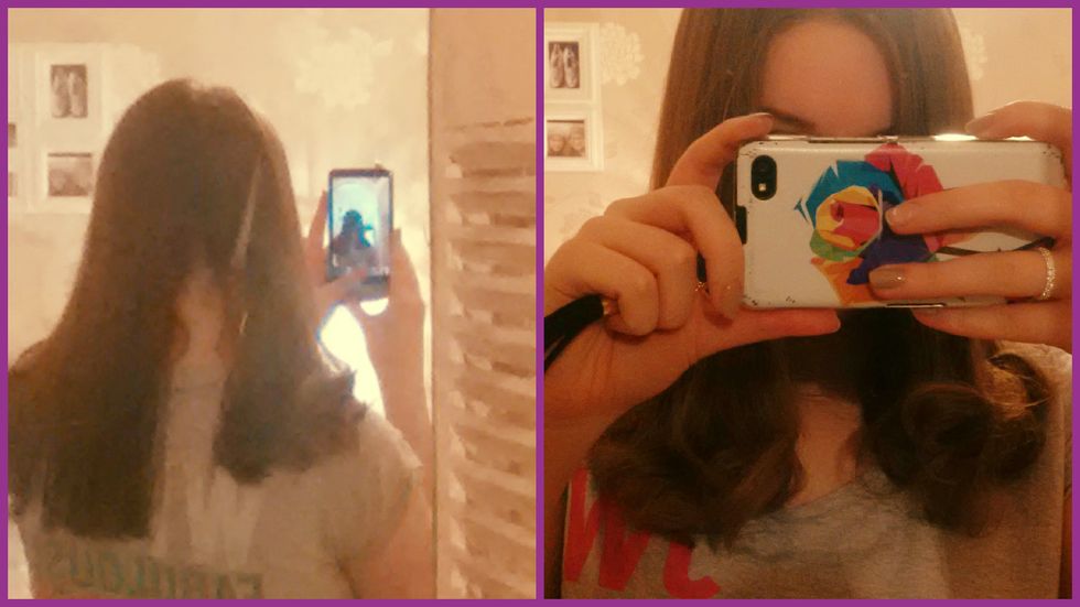 Repeat this with the other side. Use the other crocodile clip to keep the side already curled separate to avoid getting loose straight bits at the end.