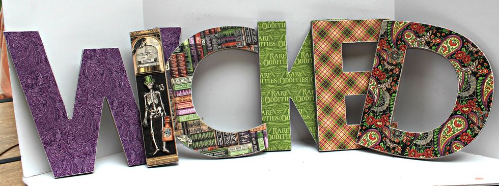 Repeat til all letters are covered in different pieces of the Graphic 45 Rare Oddities Collection.