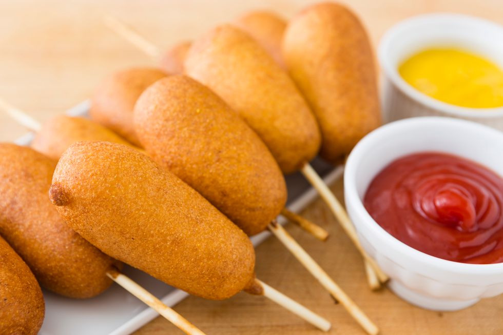 Repeat until all hot dogs have been fried.