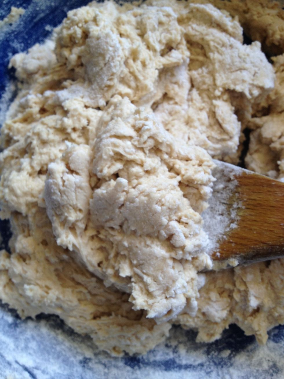 Repeat until all of the flour mixture is slightly mixed in. The method of mixing ingredients slowly in parts helps prevent over mixing which allows for a more tender cake.